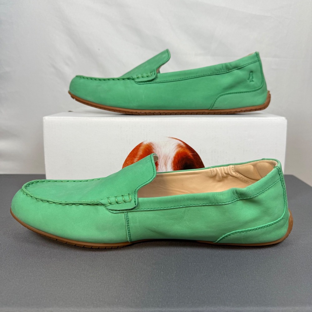 Hush Puppies Womens Cora Loafer Jade Green Nubuck Slip On Shoes Size 12 M - Picture 3 of 8